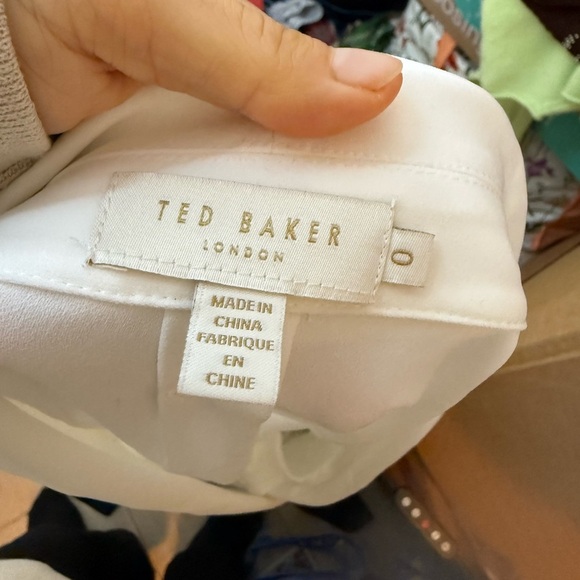 Ted Baker Tierly Navy Blue Long Sleeve Colorblock Jumpsuit - Picture 3 of 7